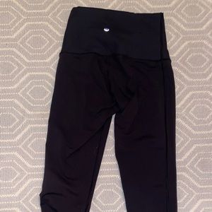 Lululemon Size 4 Black Mesh Leggings